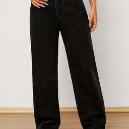 NU CLOTHS Women Jean Wide Leg High-Rise Stretchable Jeans-image-71