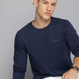 r.code by the roadster life co. R.Code by The Roadster Lifestyle Co. Men Regular Fit Pack Of 2 Solid Cotton T-shirts image 3