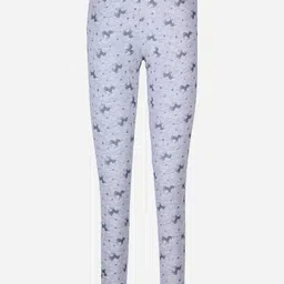 Bodycare Kids Girls Printed Mid Rise Ankle LengthLeggings Tighty - Grey-image-63