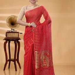 SRILOK Woven Design Zari Jamdani Saree-image-55