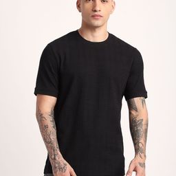R&B Men Self Design Round Neck Cotton T-shirt-picture-24