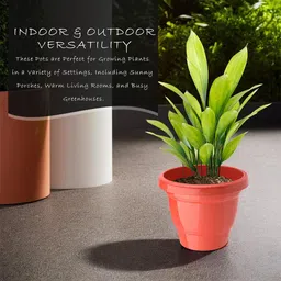 Kuber Industries Pack Of 10 Red & Black Planters image 5
