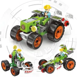 3-in-1 STEM Building Kit: 72-Piece DIY Construction Set for Kids to Build & Play-13