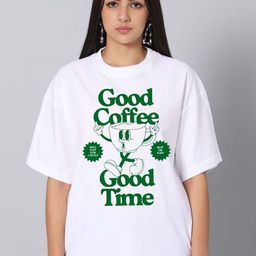 Besick Graphic Printed Round Neck Drop Shoulder Sleeves Cotton Oversized T-shirt-picture-49