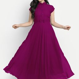 Raiyani Fashion Applique Georgette Fit & Flare Maxi Dress-image-44