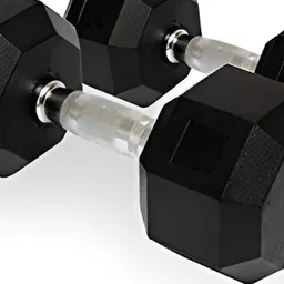 HackerX 2-Pcs Fixed Weight Hexagonal Rubber Dumbbell 10 kg-28