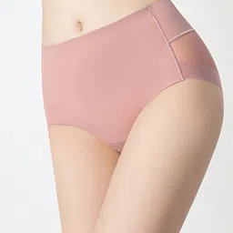 LULU & SKY Seamless Mid-Rise Hipster Briefs FX-8411-PINK-53