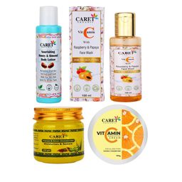 CARET ORGANIC Set of 4 Body Lotion, VitaminC Papaya Face Wash, Papaya Gel & Cream-31