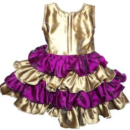 Samjho Fashion Purple Embellished Layered Fit & Flare Dress-image-85