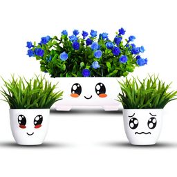 Asharya Blue & Green Hanging Artificial Plant With Pot-image-89