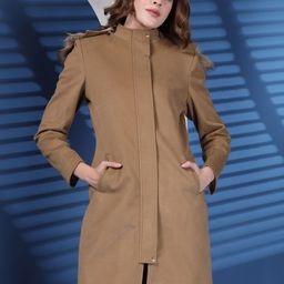 Juelle Women Mock Collar Single-Breasted Overcoat-image-42