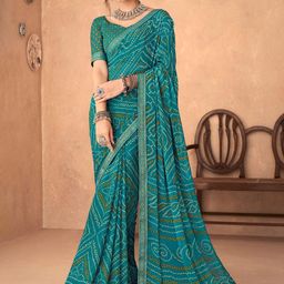 DURGA EMPORIO Pure Chiffon Bandhani Saree-picture-30