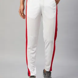 CHROME & CORAL Men Side Panel Detail Joggers Fit Trackpants-image-62