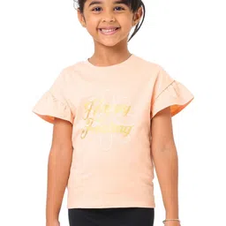 Nuego Girls Printed Bio Finish T-shirt-image-88