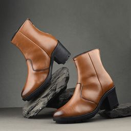 The Roadster Lifestyle Co Round Toe Zippered Boots-image-81