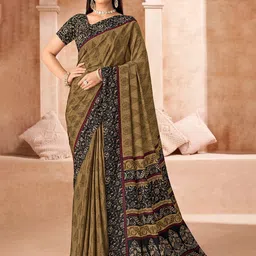 LeeliPeeri Designer Ethnic Motifs Poly Crepe Saree-image-86