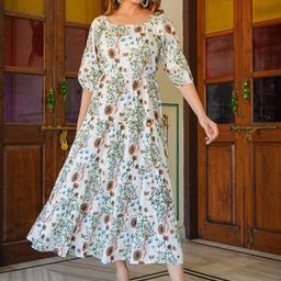YASH GALLERY Floral Print Maxi Dress-picture-49