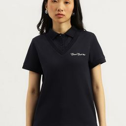 United Colors of Benetton Women Solid Polo Collar Cotton T-shirt-picture-48