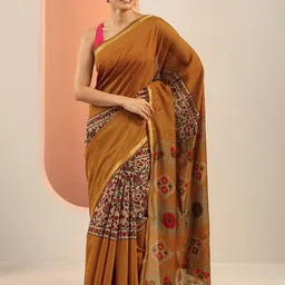 Libas Floral Zari Saree-24