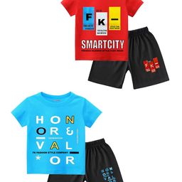 BAESD Boys Printed T-shirt with Shorts-image-46