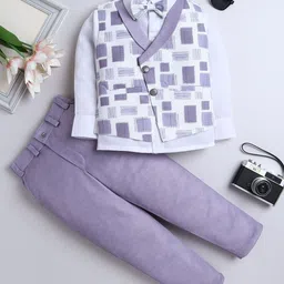 FOURFOLDS Boys Printed Four-Piece Suits-picture-41