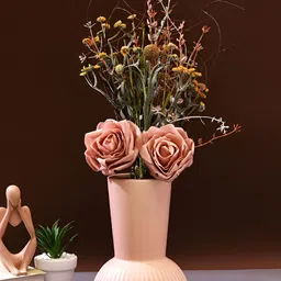 TAYHAA Pink 1 Pieces Rose Artificial Flower-image-50