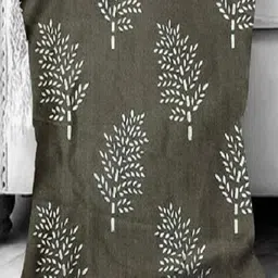 TURIYA Grey Set of 5 Velvet Square Leaf Printed Regular Cushion Covers image 2