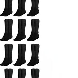 MUKHAKSH Unisex Black Socks-image-91