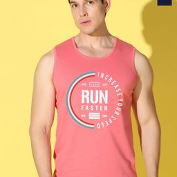 WOOSTRO Pack Of 2 Printed Combed Cotton Gym Vests -VWS26(RUN PEACH)(HARD NAVY)-image-32