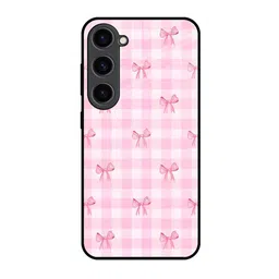 QRIOH Women Bowtique Sleek & Lightweight Silicone Samsung Galaxy S23 Glass Back Case-picture-46