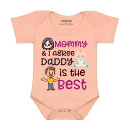 Arvesa Mommy & I Agree Daddy Is The Best Printed Bodusuit-image-77