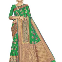 Maroosh Women Woven Design Zari Banarasi Saree-image-91