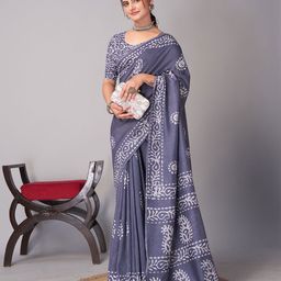 HMP Fashion Batik Silk Cotton Saree-image-93