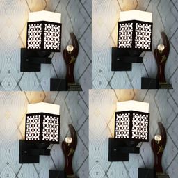 Gojeeva Black Wood Square Shaped Wall Lamp-picture-14