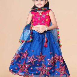 Sainur creation Girls Embroidered Ready to Wear Lehenga & Blouse With Dupatta-image-80