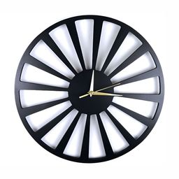 QEZNEF Black Contemporary Wall Clock-image-23