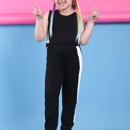 Baawri Girls Colourblocked Round Neck Top With Trousers-image-82