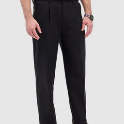 Snitch Men Relaxed Loose Fit Pleated Trousers-image-95