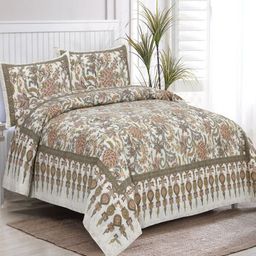 Myntra Elegant Homes Multi 220 TC Superfine Ethnic Motifs Cotton Queen Bedsheets-picture-38