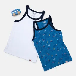 Jockey Pack Of 2 Boys Printed Sleeveless Basic Innerwear Vests-image-57