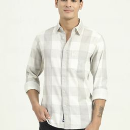 Greenfibre Men Slim Fit Checked Casual Shirt-image-43