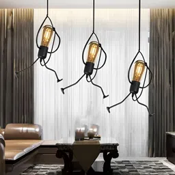 GAUVIK Black Ceiling Lamp-4