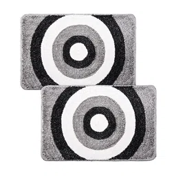 Kuber Industries 2-Pcs Black & WhiteEntrance Bedroom Door Mats-image-48