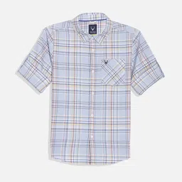 Allen Solly Junior Boys Slim Fit Opaque Checked Casual Shirt-picture-39