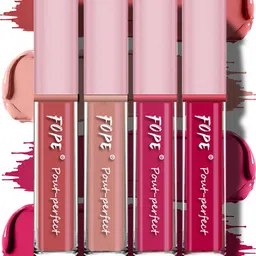 FOPE Set Of 4 Pout Perfect Matte Liquid Lipstick - 4 ml Each - 05-06-09-12-42