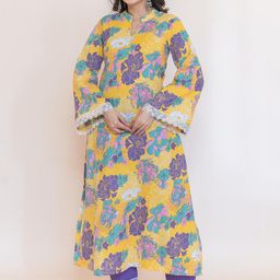 SUKITI Women Ethnic Motifs Printed Regular Phulkari Kurta with Trousers-21
