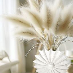 Cortina White Textured Flower Shaped Flower Vase-33