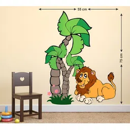 LANSTICK Yellow & Green Printed Matte-Finished Splash-Proof Eco-Friendly Wallpaper-picture-1