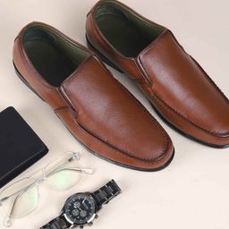Metro Men Leather Formal Slip-Ons-image-43