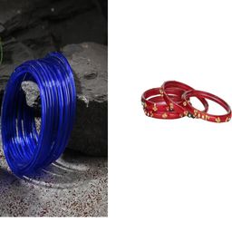 SOMIL Set of 16 Blue Alloy Artificial Stones & Beads Bangles-image-64
